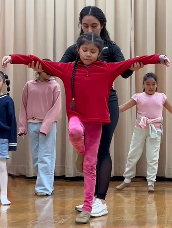 Children in a dance class